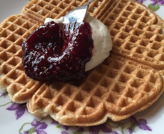 Glutenfria våfflor med durramjöl, maizena och xantangummi