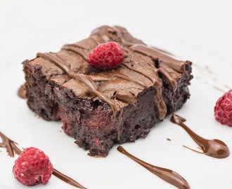 Chocolate Raspberry Avocado Brownies