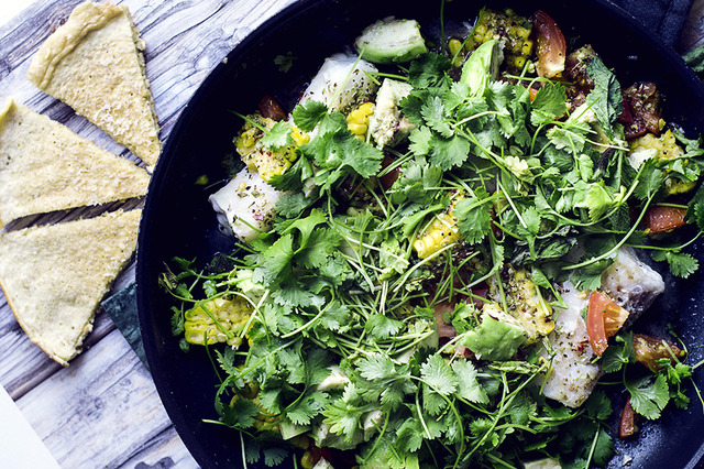 Linas matkasse: Mexikansk torskrygg med avokado, lime, koriander och proteinbröd med parmesan