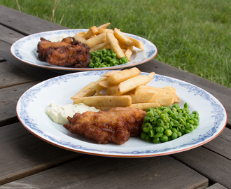 Fish & chips i wokpannan