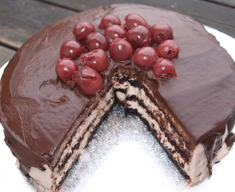 Very cherry chocolate cake