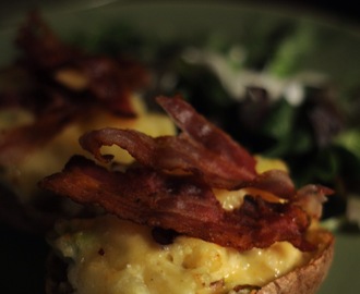 En favorit i repris; dubbelbakad potatis med purjolök och cheddar