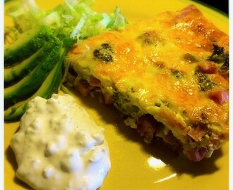 Lchf Frittata i ugnen med Ädeloströra