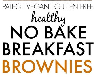 Healthy No Bake Breakfast Brownies