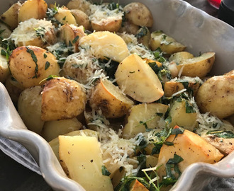 Rostad potatis med örtolja och parmesan!