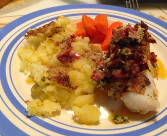 Recept: Torskrygg med soltorkad tomat och bacon