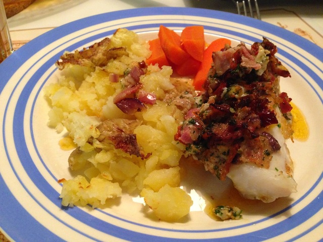 Recept: Torskrygg med soltorkad tomat och bacon