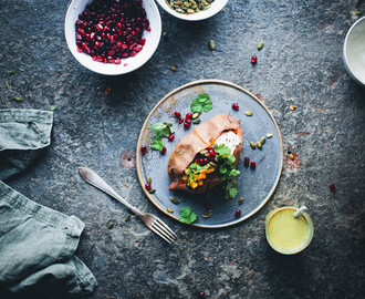 Dal Stuffed Sweet Potatoes