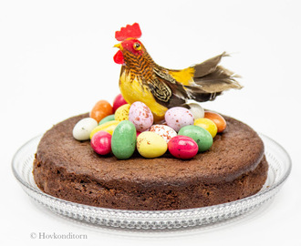 Easter Cake with Salted Caramel Chocolate Eggs