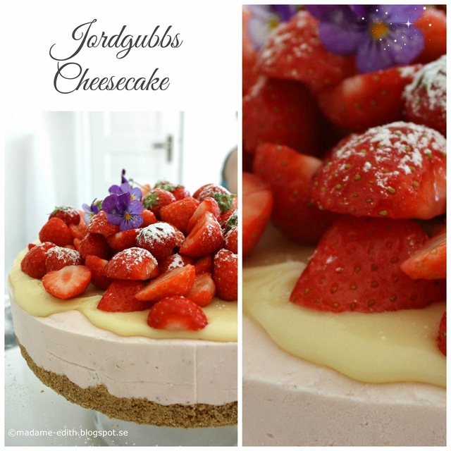 Frusen cheesecake - Jordgubbscheesecake