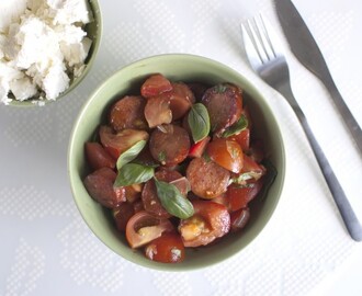 Jamie’s spanska chorizo- och tomatsallad