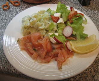 Gravad lax med dillstuvad potatis