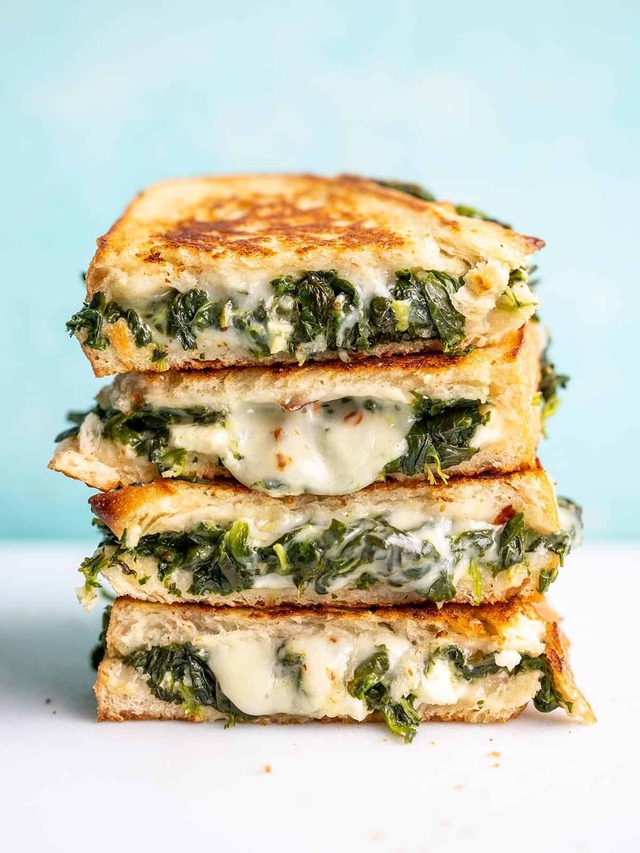 Spinach and Feta Grilled Cheese