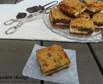 Cookie dough pumpkin cheesecake bars