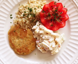 Vegetariska kikärtsbiffar /Vegetarian chickpea patties