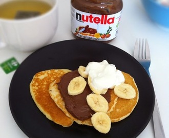 Amerikanska pannkakor med nutella & banan