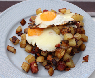 Pyttipanna med färskpotatis i Muurikka