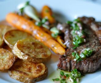 Grillad picanha med chimichurri