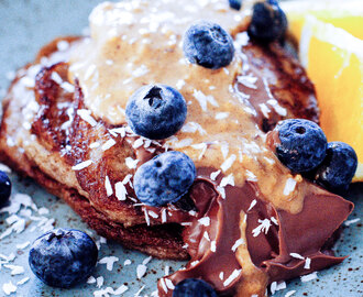 Gluten- och äggfria bananpannkakor