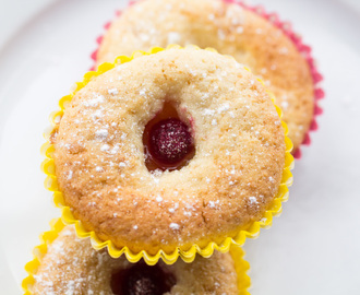 Coconut-Lemon Curd-Raspberry Muffins