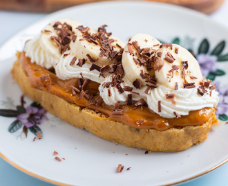 Banoffee slice på banankaka