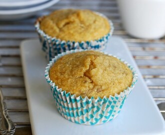 Saftiga bananmuffins (mejerifria)