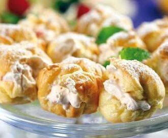 Petit choux med hallonmousse