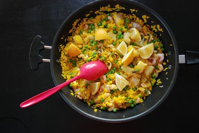 Recipe! Paella seafood igen!