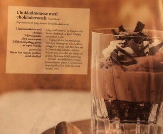 Chokladmousse m kakcrunch