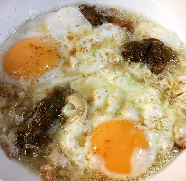 Moroccan eggs with Khlii by ??Nadia watrich?? #åretsäggrätt