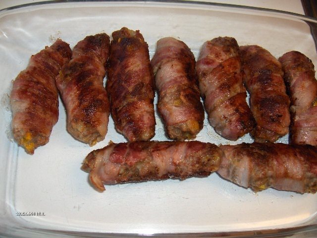 Färsrullar med bacon