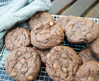 Stora choklad cookies, som på bageri!