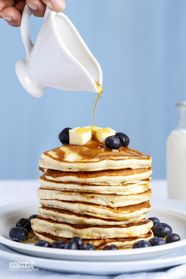 Fluffiga American Pancakes med apelsin och vanilj!