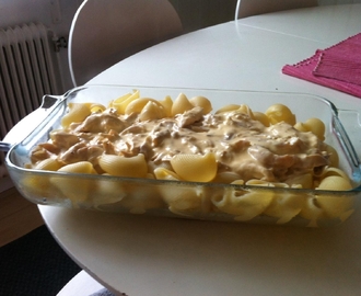 God kycklinggratäng med pasta