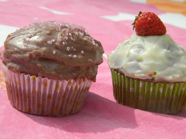 Citroncupcakes och Chokladcupcakes