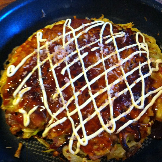 Okonomiyaki - japansk pannkaka