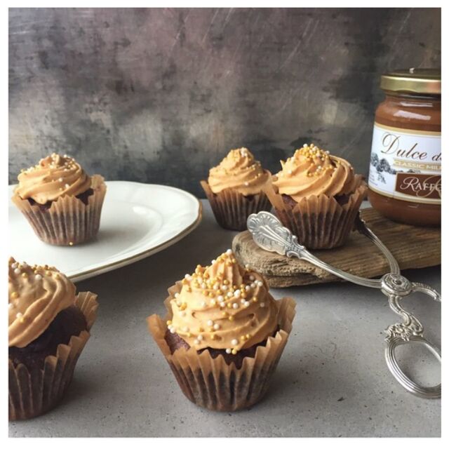 Chokladcupcakes med Dulce de leche