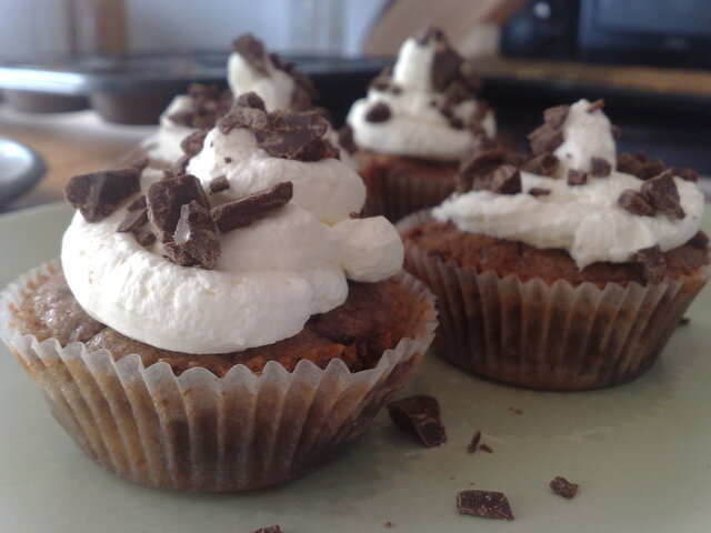 Emmas brownie- och fudgecupcakes!