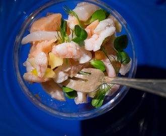 Ceviche med lime och äpple