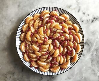 Clementinsallad med granatäpple och lime till julbordet