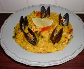 Paella-risotto från havet