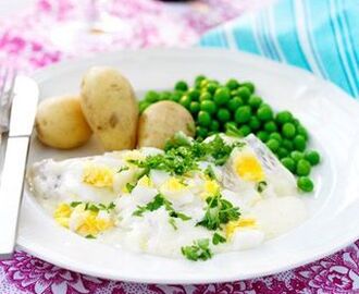 Torsk med ägg- och persiljesås