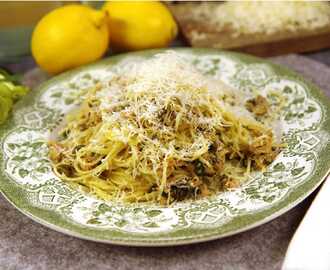 Pasta med tonfisk och citron