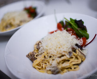 Oxfilépasta med tryffelpecorino