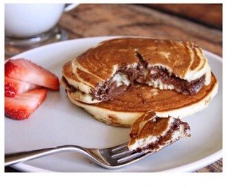 Nutella fyllda pannkakor