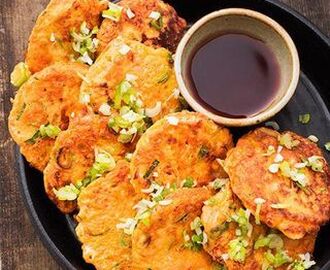 Kimchi pancake med sojadipp