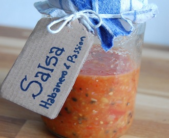 Marias habanero-salsa med passionsfrukt