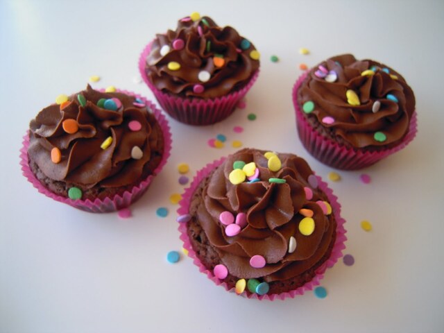 Confetti cupcakes for chocolate lovers