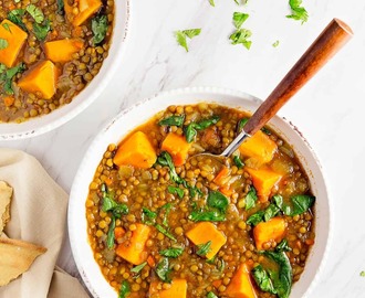 Moroccan Sweet Potato Lentil Stew