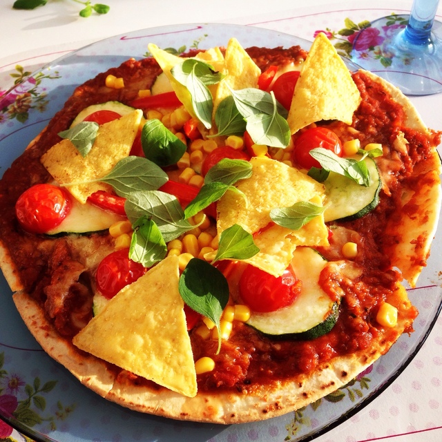 Dagens recept: Mexikansk grönsakspizza med tacotopping
